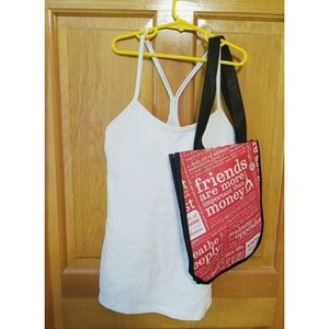Lululemon White Power Y Tank